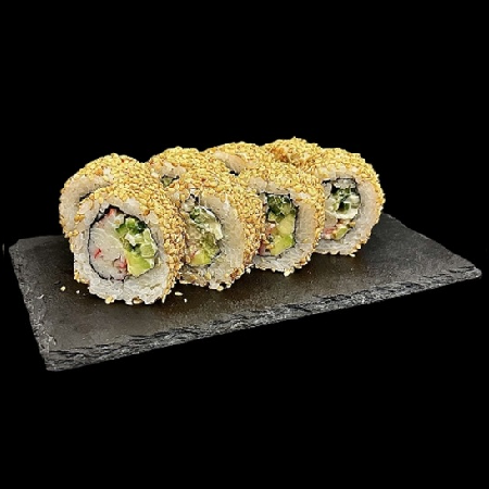 rolka sushi z&nbsp;sezamem i&nbsp;surimi